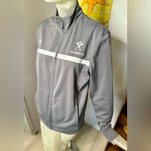 Under Armour Grey/White USA Gymnastics Zip-Up Track Jacket. Size Small